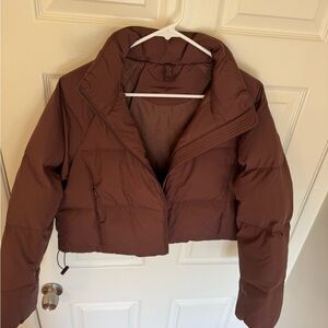 Nuuds Peak Puffer Jacket in Coffee Size Small